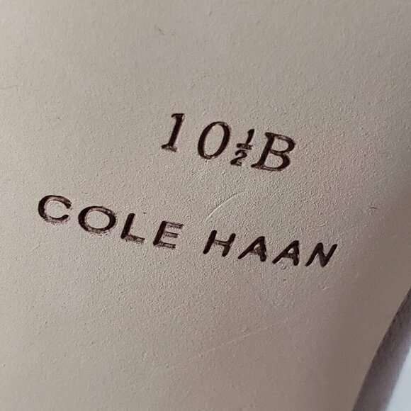 Cole Haan  Camel Brown Leather Heeled Knee Boots  Women's Size 10.5B - Picture 6 of 10